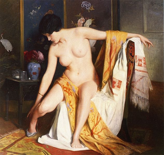 Julius L.Stewart Nude in an Interior